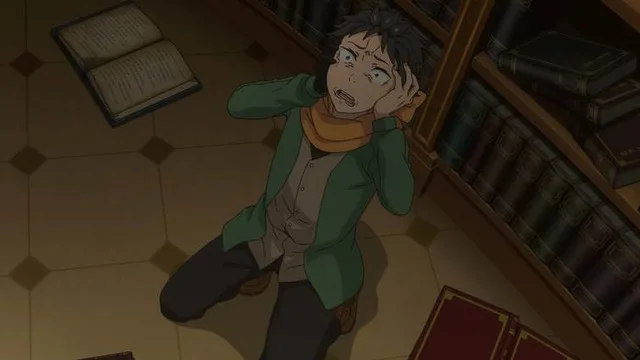 Subaru facing his past self in the corridor of memories