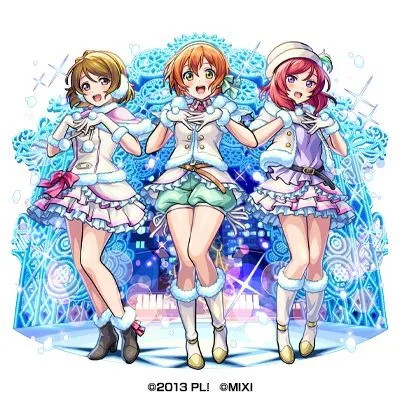 Koizumi Hanayo, Nishikino Maki, and Hoshizora Rin unit art