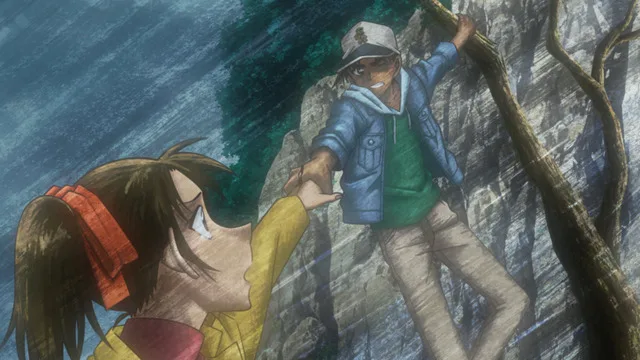 Ran Mouri observing the couple