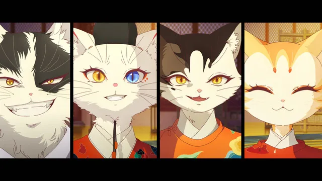 Action scene preview from Forbidden Imperial Cat Guard