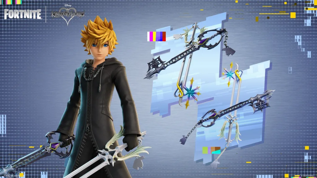 Fortnite gameplay featuring Kingdom Key item