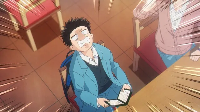 Taiki preparing to speak to Chinatsu at dusk