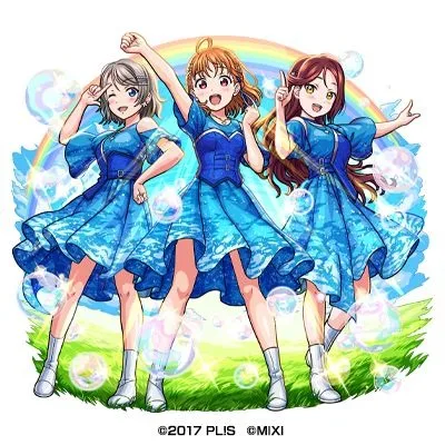 Watanabe You, Takami Chika, and Sakurauchi Riko unit art