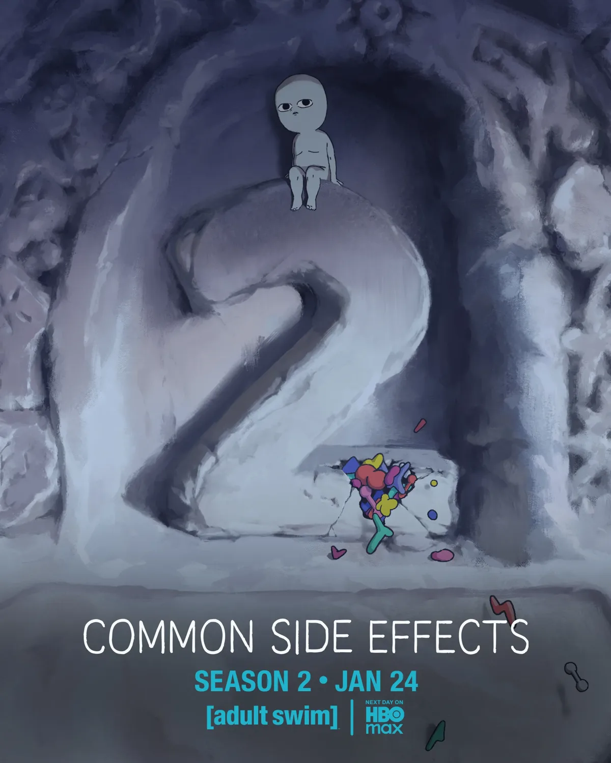 Постер другого сезону Common Side Effects від Adult Swim