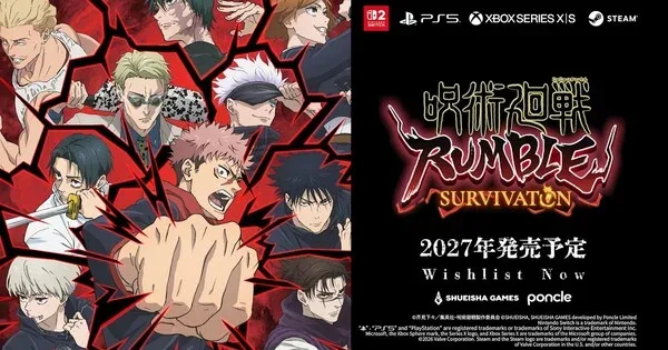 Jujutsu Kaisen Rumble: Survivaton Game 2027 Release Date Confirmed with New Trailer