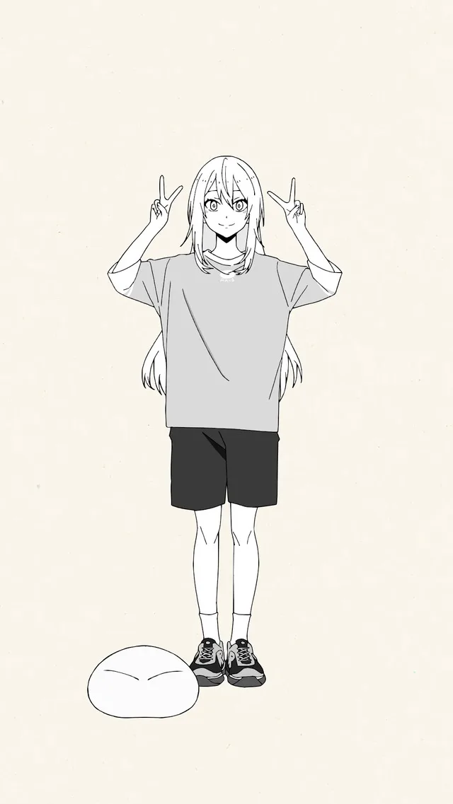 Rimuru Tempest posing in collaborative slime dance