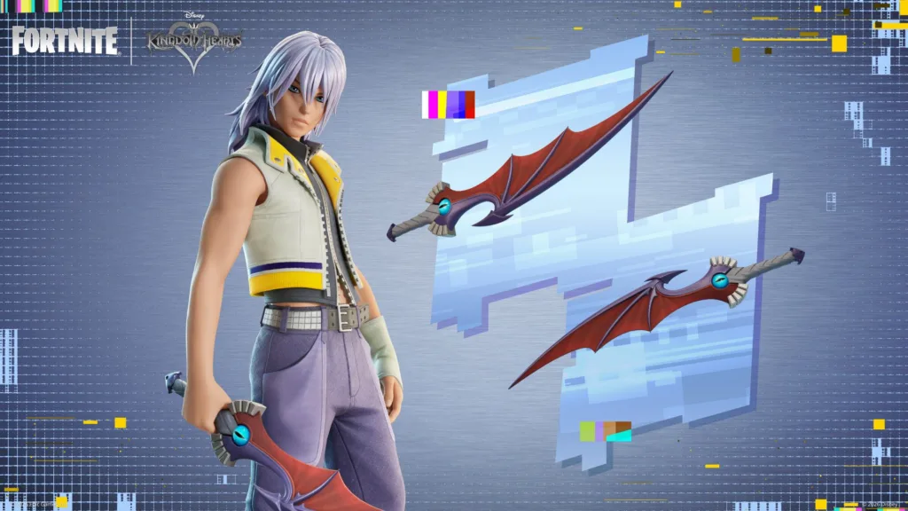 Fortnite characters holding Keyblade weapons