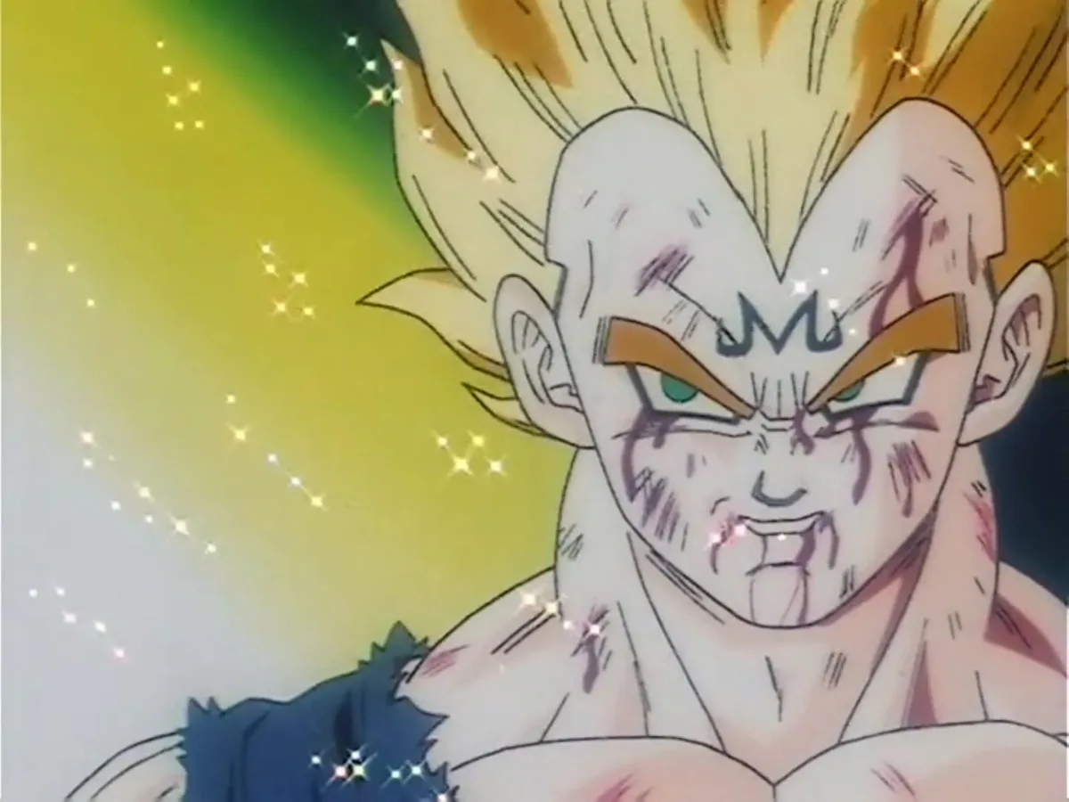 Vegeta uses final explosion to try and defeat Buu.