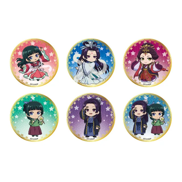 Can Badge Collection featuring deformed character illustrations