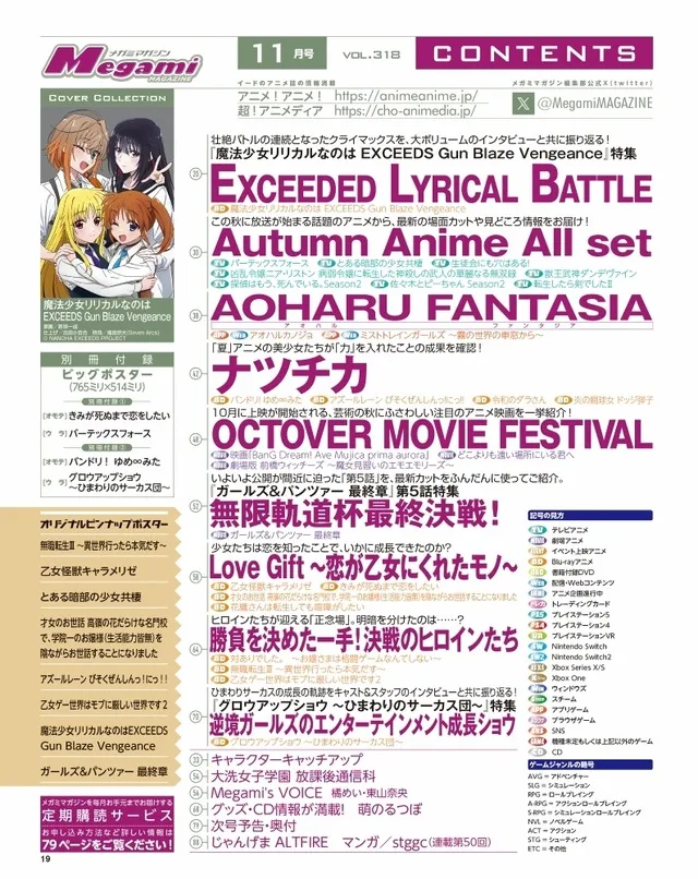 Megami Magazine Feature Lineup Spread
