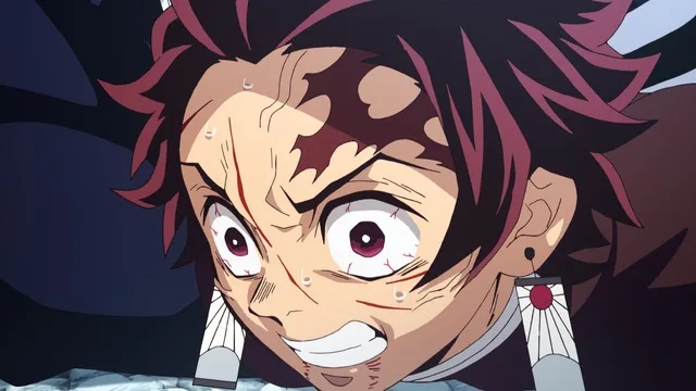Tanjiro Kamado restrained during the trial